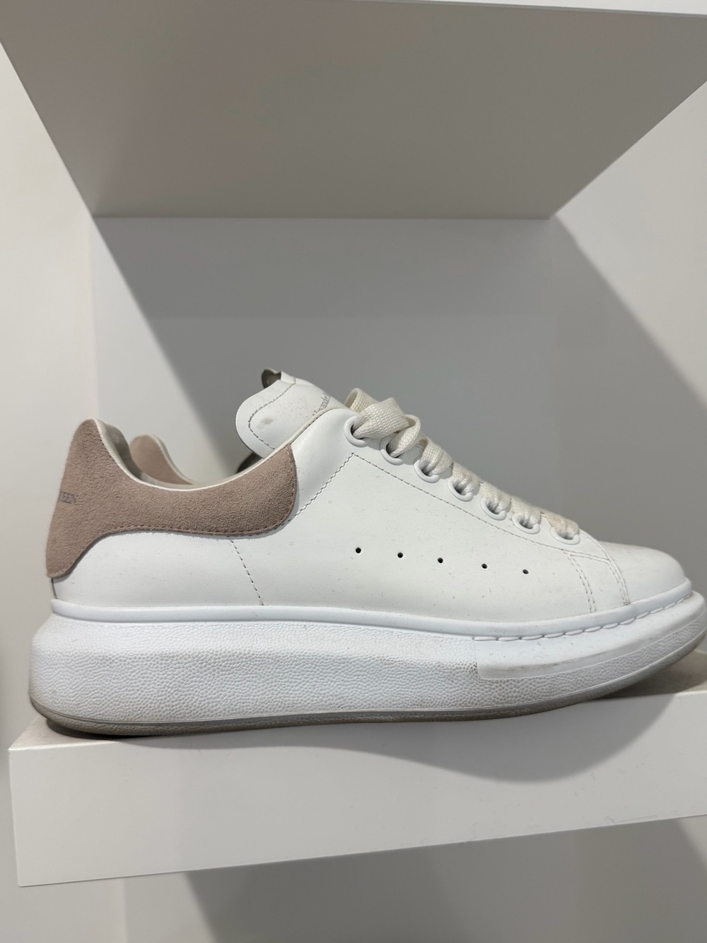 Alexander McQueen White Leather Sneakers